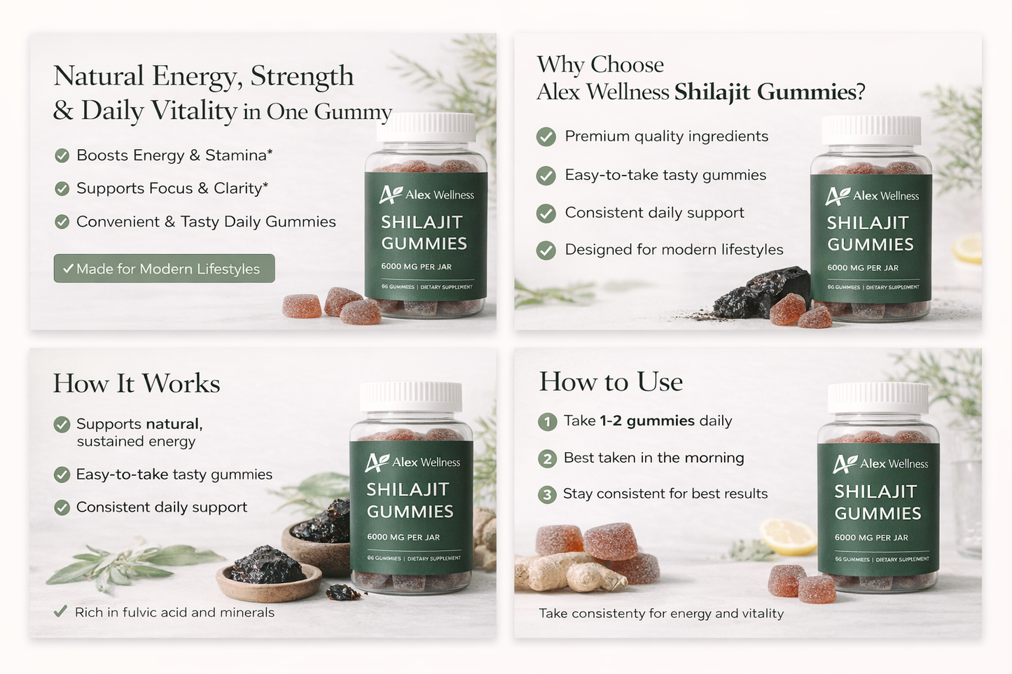 Alex Wellness Shilajit Gummies